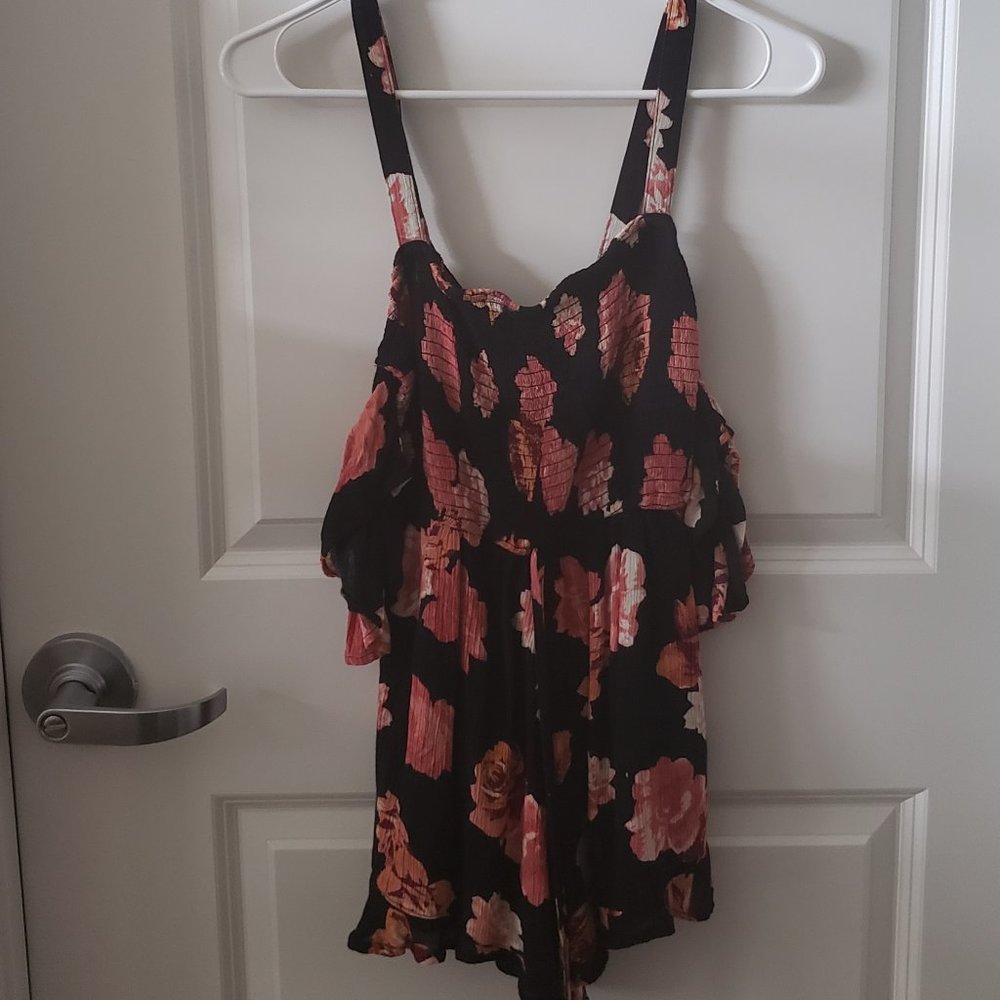 Floral Cold-Shoulder Romper